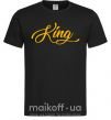 Мужская футболка King yellow Черный фото