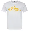 Мужская футболка King yellow Белый фото