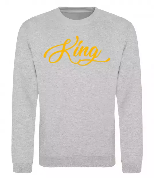 Світшот King yellow Сірий меланж фото