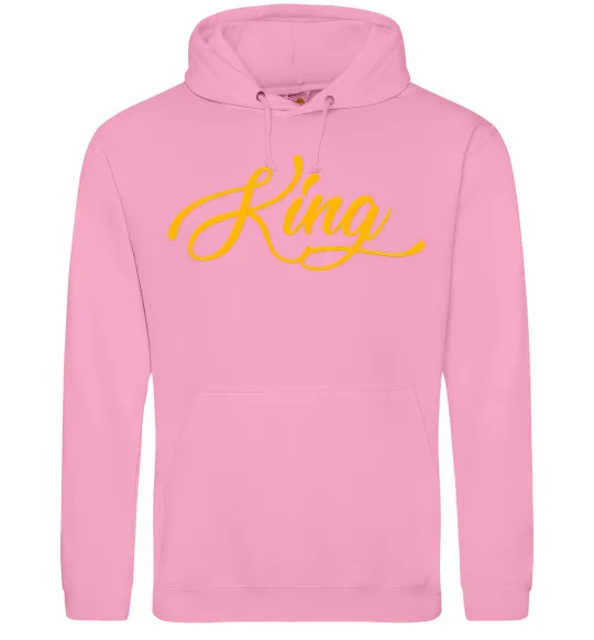 Мужская толстовка (худи) King yellow Розовый фото