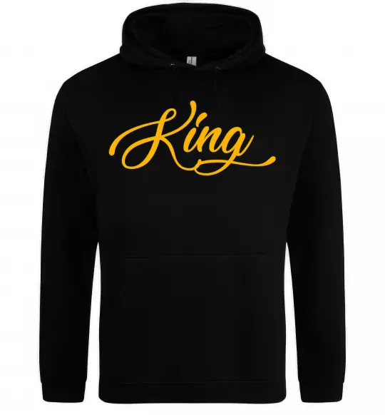 Мужская толстовка (худи) King yellow Черный фото