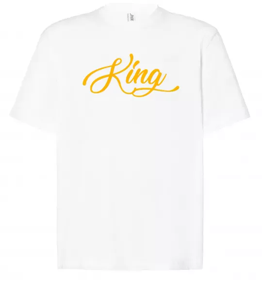 Футболка Оверсайз King yellow Белый фото