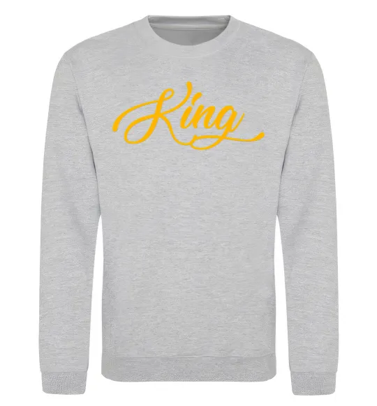 Свитшот King yellow Серый меланж фото