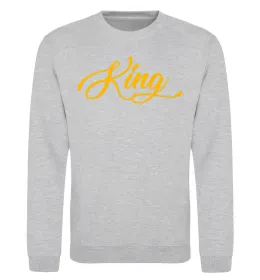 Світшот King yellow Сірий меланж фото