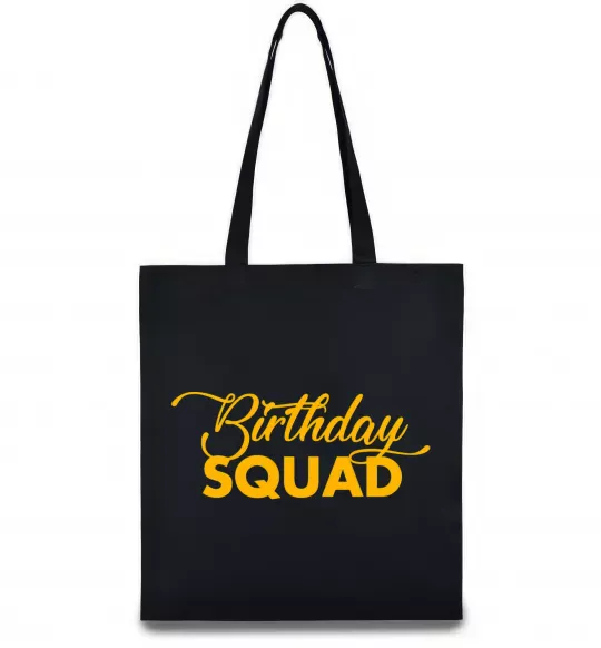 Эко-сумка Birthday squad Черный фото
