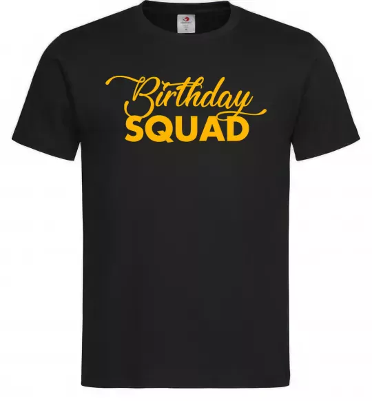 Мужская футболка Birthday squad Черный фото