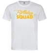 Мужская футболка Birthday squad Белый фото