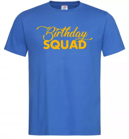 Мужская футболка Birthday squad Ярко-синий фото