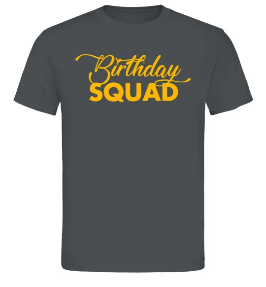 Мужская футболка Birthday squad Графит фото