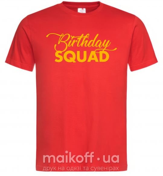 Чоловіча футболка Birthday squad Червоний фото