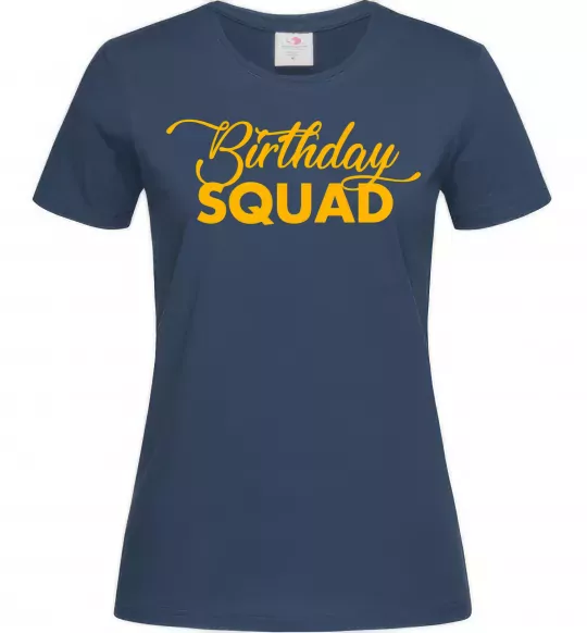 Жіноча футболка Birthday squad Темно-синій фото