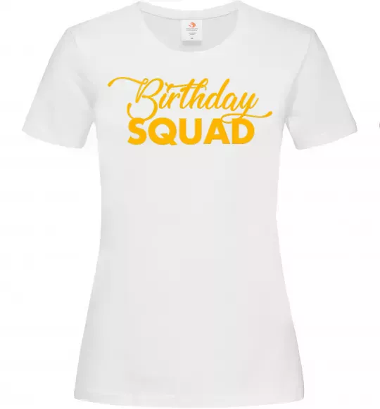 Жіноча футболка Birthday squad Білий фото