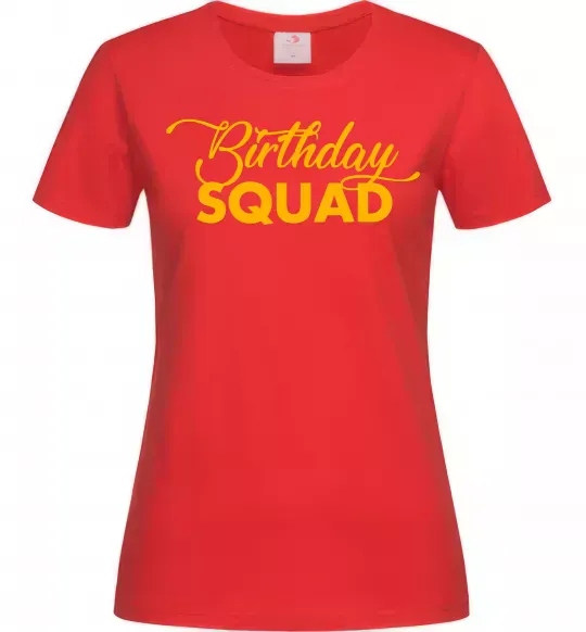 Жіноча футболка Birthday squad Червоний фото