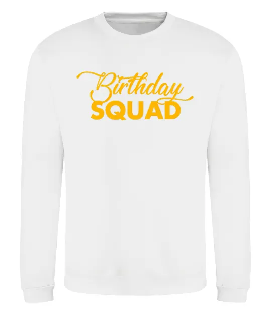 Свитшот Birthday squad Белый фото
