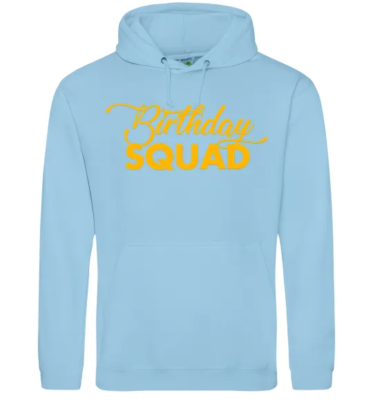 Чоловіча толстовка (худі) Birthday squad Блакитний фото