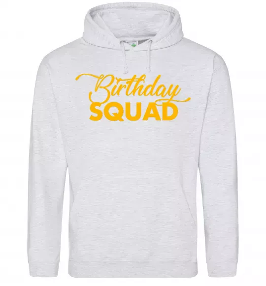 Жіноча толстовка (худі) Birthday squad Сірий меланж фото