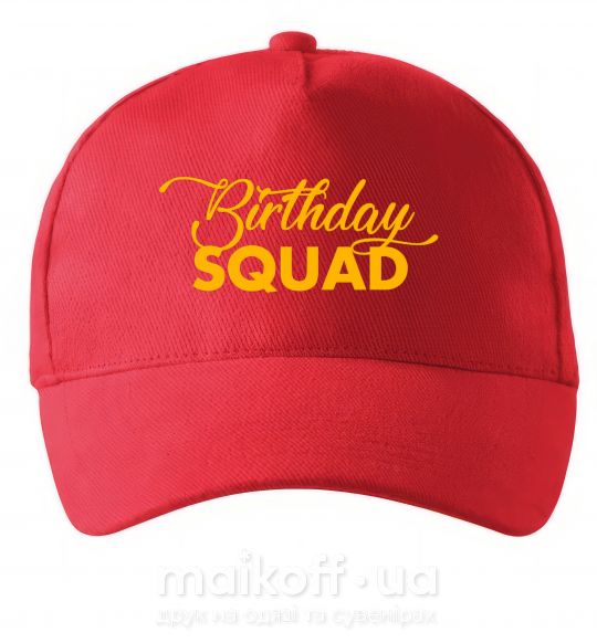 Кепка Birthday squad Красный фото