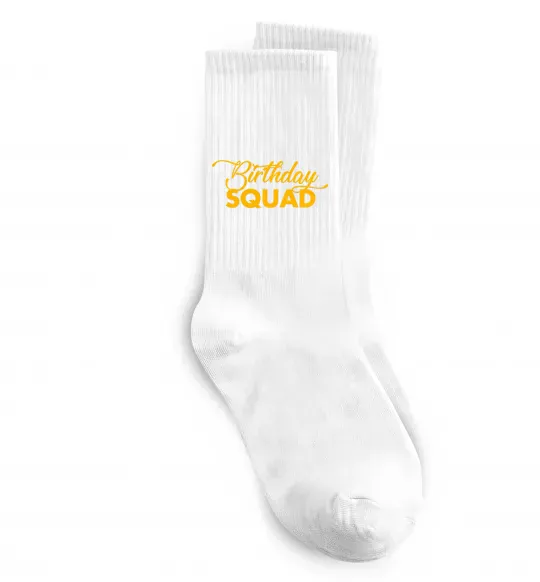 Носки Birthday squad Белый фото