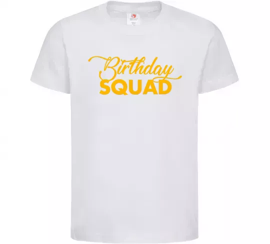Детская футболка Birthday squad Белый фото