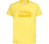 Детская футболка Birthday squad Лимонный фото