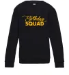 Дитячий світшот Birthday squad Чорний фото