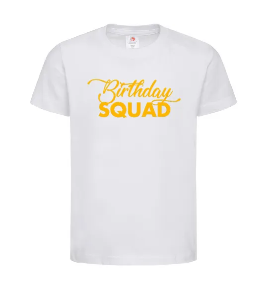 Детская футболка Birthday squad Белый фото