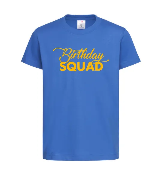 Детская футболка Birthday squad Ярко-синий фото