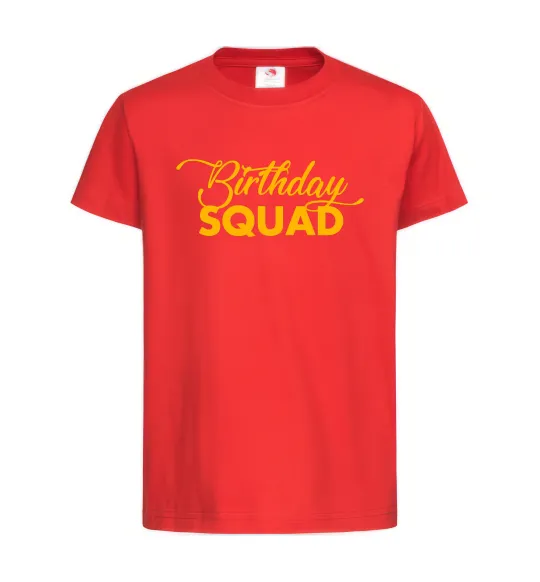 Детская футболка Birthday squad Красный фото