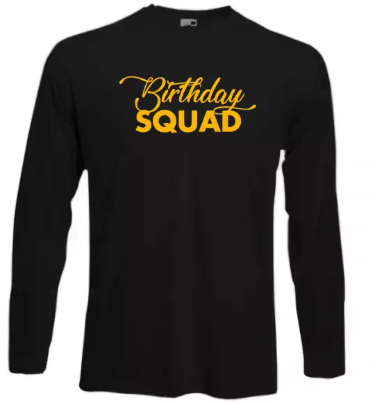 Лонгслив Birthday squad Черный фото