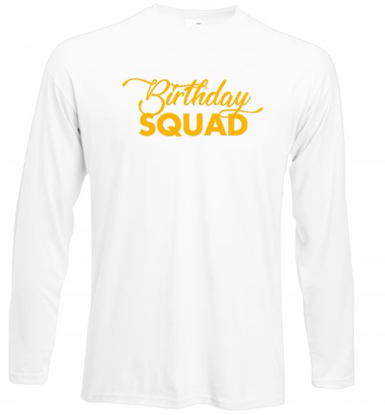 Лонгслів Birthday squad Білий фото