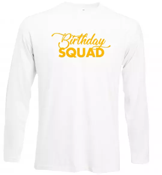 Лонгслив Birthday squad Белый фото