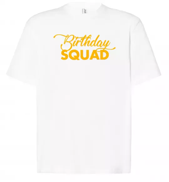Футболка Оверсайз Birthday squad Белый фото