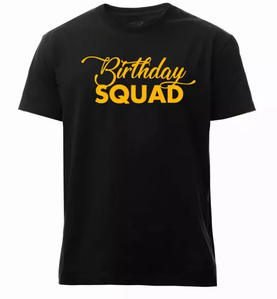 Чоловіча преміум футболка Birthday squad Чорний фото