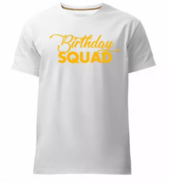 Чоловіча преміум футболка Birthday squad Білий фото