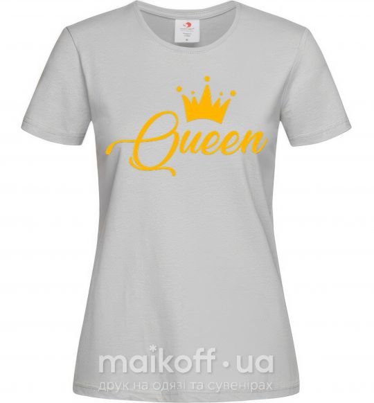 Женская футболка Queen yellow Серый фото