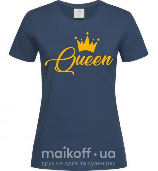 Жіноча футболка Queen yellow Темно-синій фото