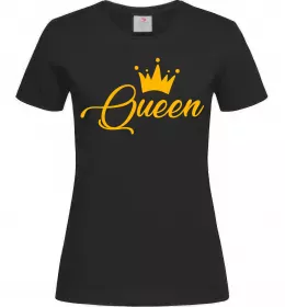 Женская футболка Queen yellow Черный фото