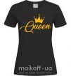 Жіноча футболка Queen yellow Чорний фото