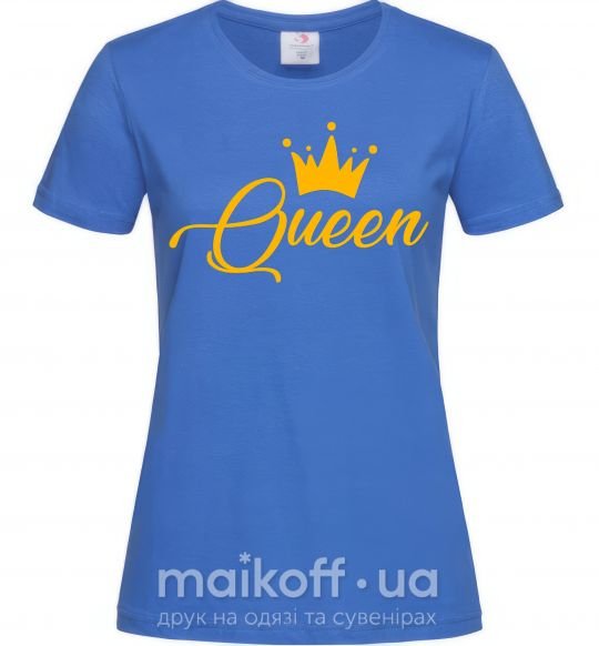 Женская футболка Queen yellow Ярко-синий фото