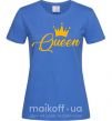 Женская футболка Queen yellow Ярко-синий фото