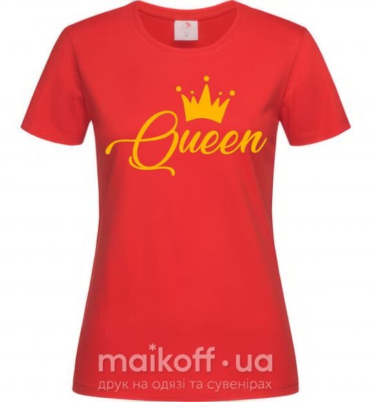 Женская футболка Queen yellow Красный фото