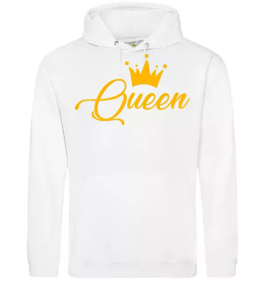 Жіноча толстовка (худі) Queen yellow Білий фото