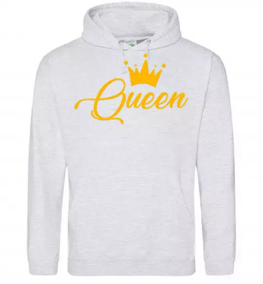 Жіноча толстовка (худі) Queen yellow Сірий меланж фото