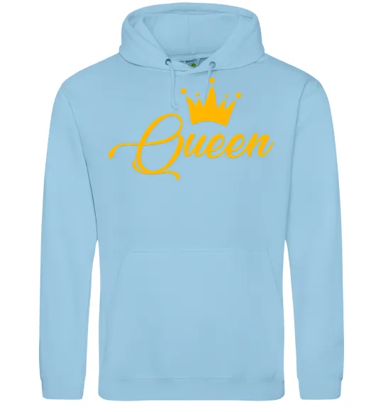 Женская толстовка (худи) Queen yellow Голубой фото