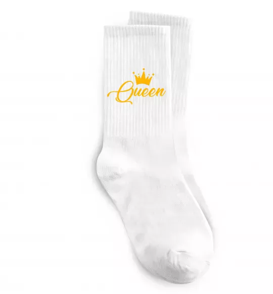 Носки Queen yellow Белый фото