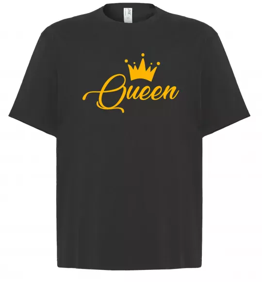 Футболка Оверсайз Queen yellow Черный фото