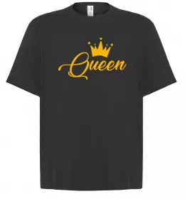 Футболка Оверсайз Queen yellow Черный фото