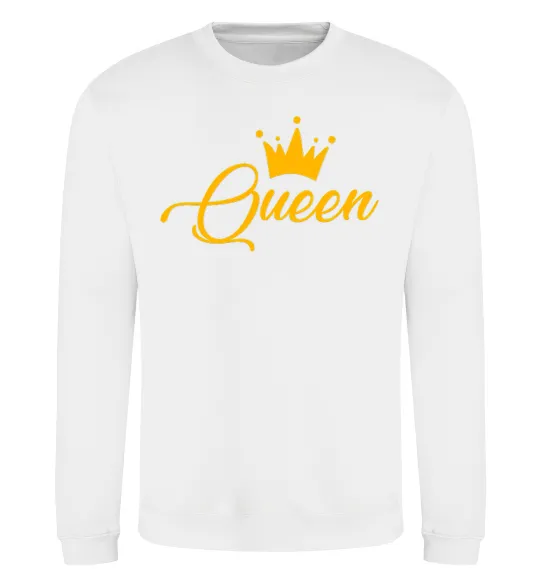 Свитшот Queen yellow Белый фото