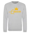 Свитшот Queen yellow Серый меланж фото