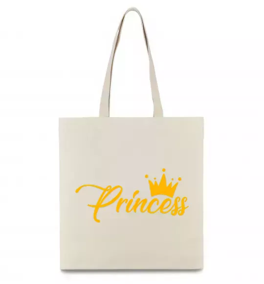 Эко-сумка Princess crown Бежевый фото